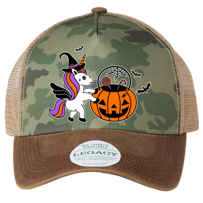 Unicorn Treat Or Trick Halloween Legacy Tie Dye Trucker Hat