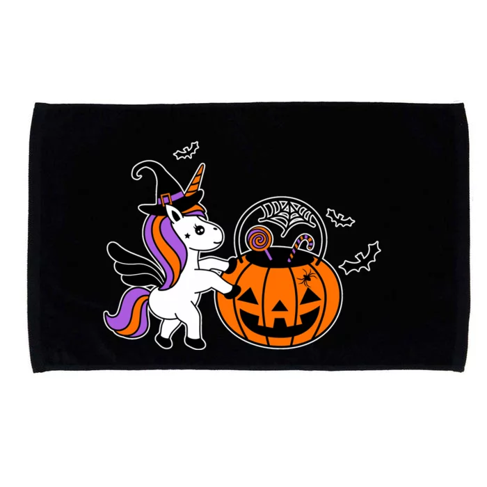 Unicorn Treat Or Trick Halloween Microfiber Hand Towel