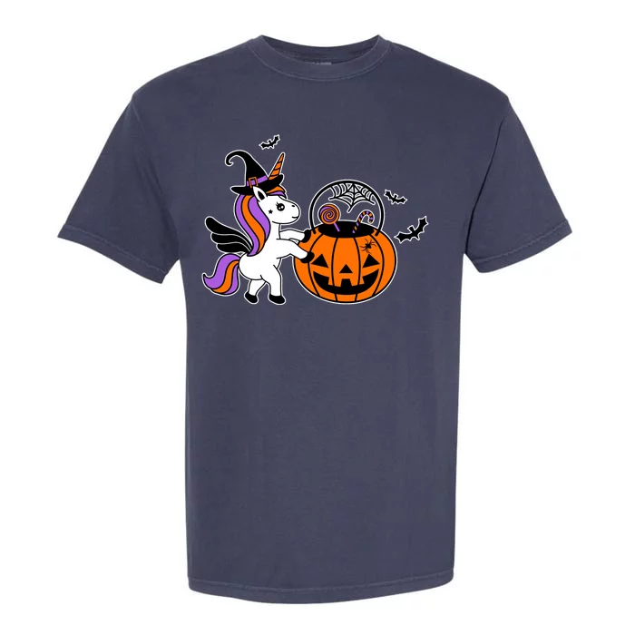 Unicorn Treat Or Trick Halloween Garment-Dyed Heavyweight T-Shirt