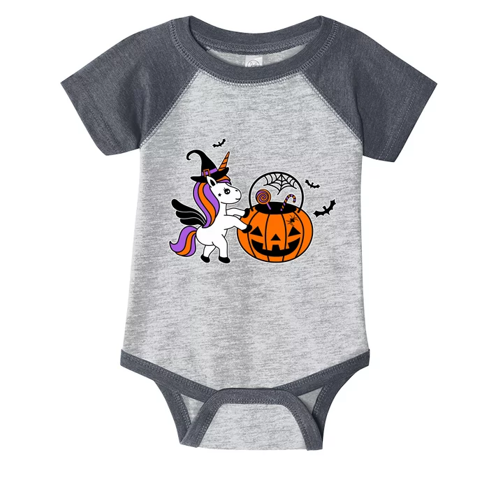 Unicorn Treat Or Trick Halloween Infant Baby Jersey Bodysuit