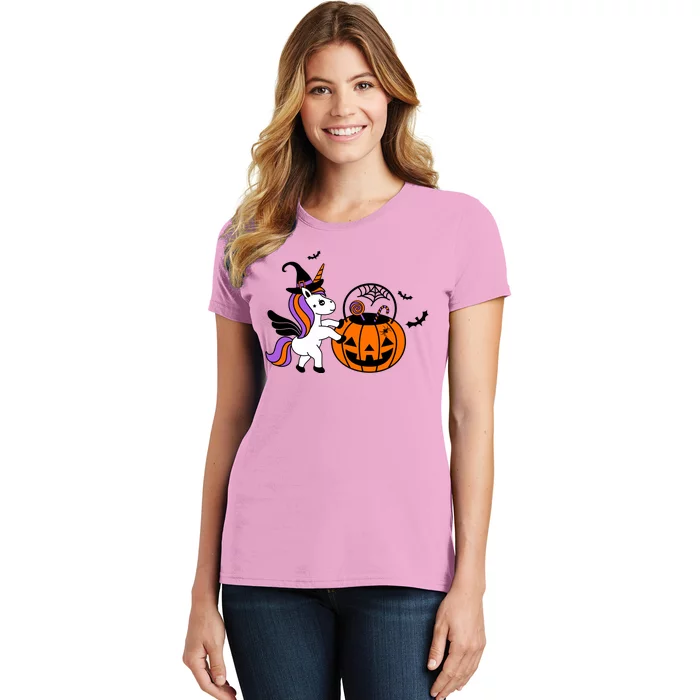 Unicorn Treat Or Trick Halloween Women's T-Shirt