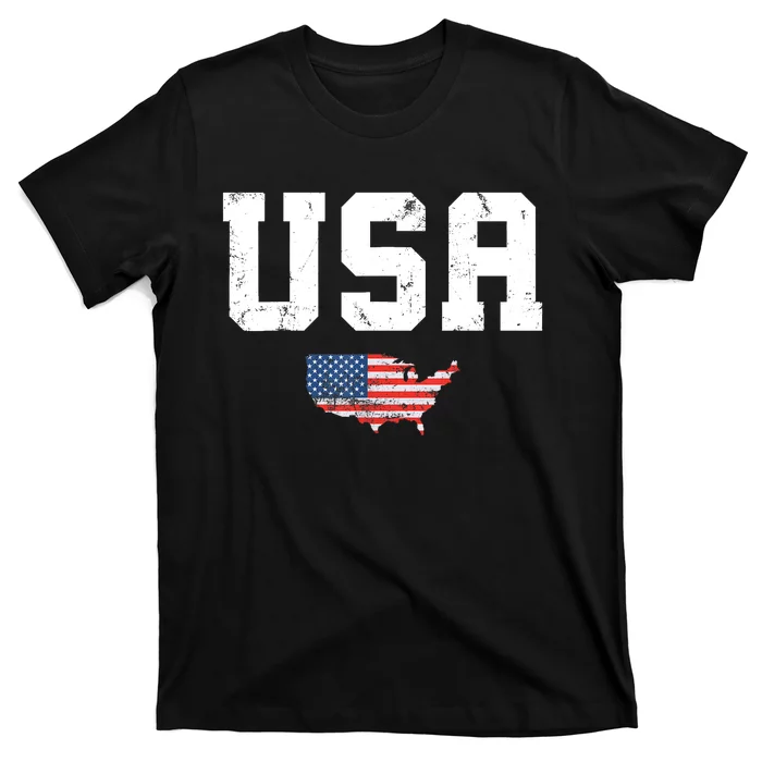 USA Tee Patriotic American Flag July 4th T-Shirt