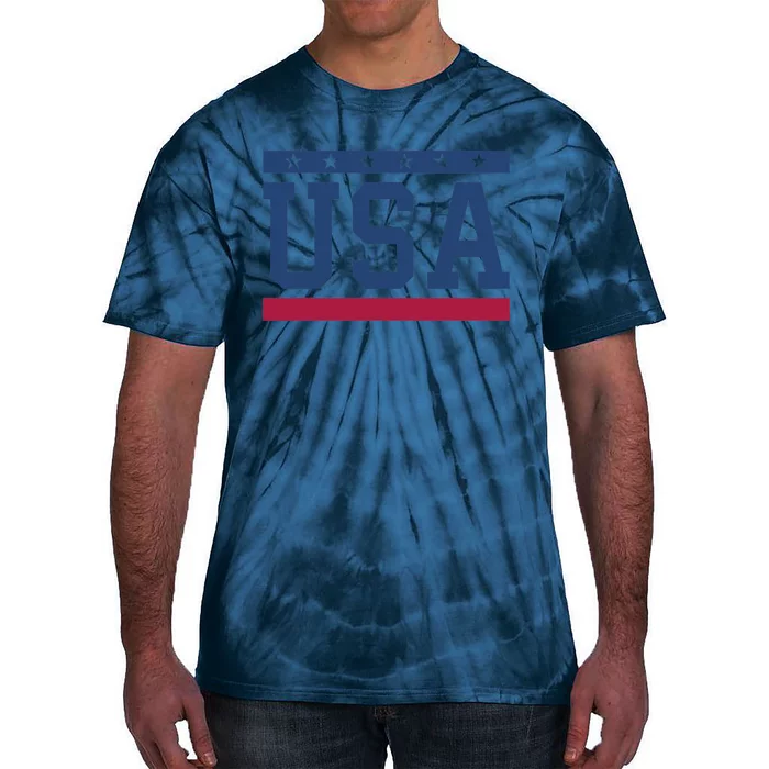 USA T Patriotic American Flag July 4th Tie-Dye T-Shirt