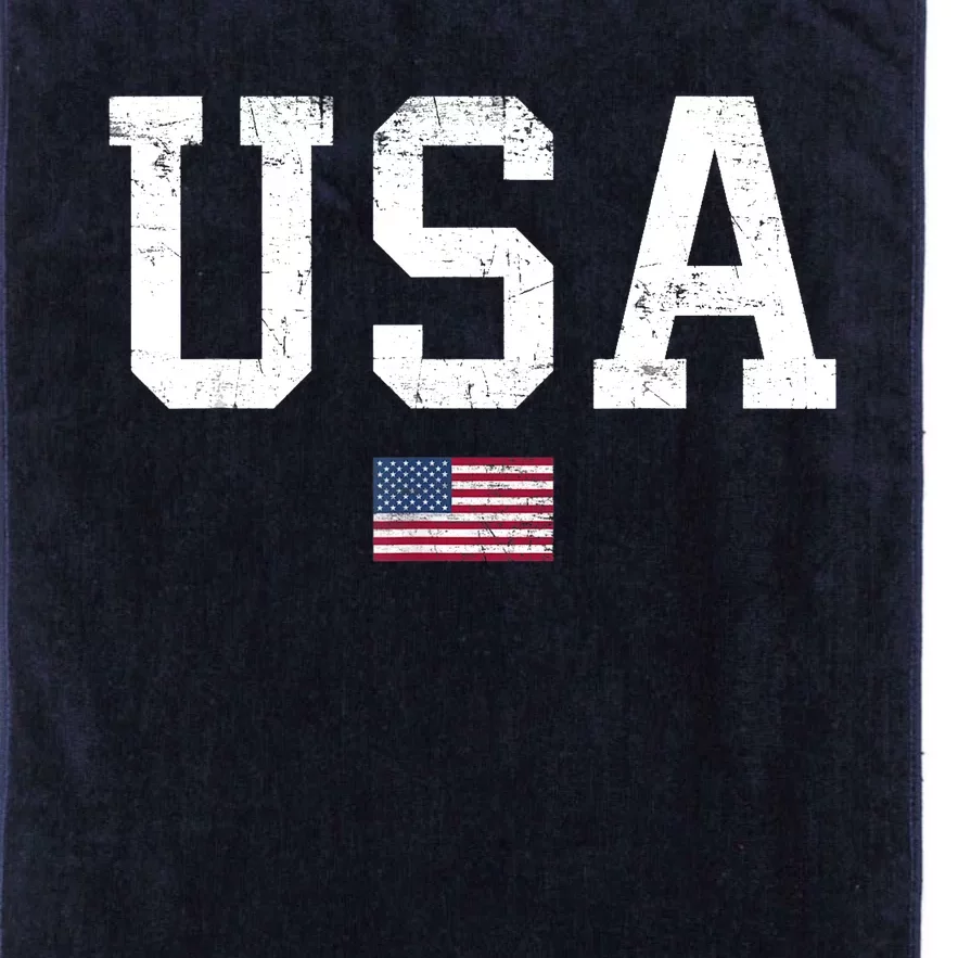 USA T Patriotic American Flag July 4th Platinum Collection Golf Towel