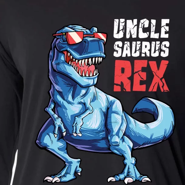 Unclesaurus T Rex Dinosaur Uncle Saurus Family Matching Sweat Cooling Performance Long Sleeve Crew