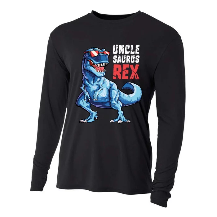 Unclesaurus T Rex Dinosaur Uncle Saurus Family Matching Sweat Cooling Performance Long Sleeve Crew