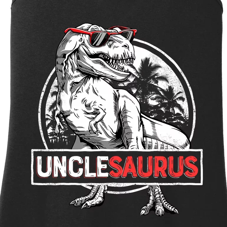 Unclesaurus T Rex Dinosaur Uncle Saurus Family Matching Ladies Essential Tank