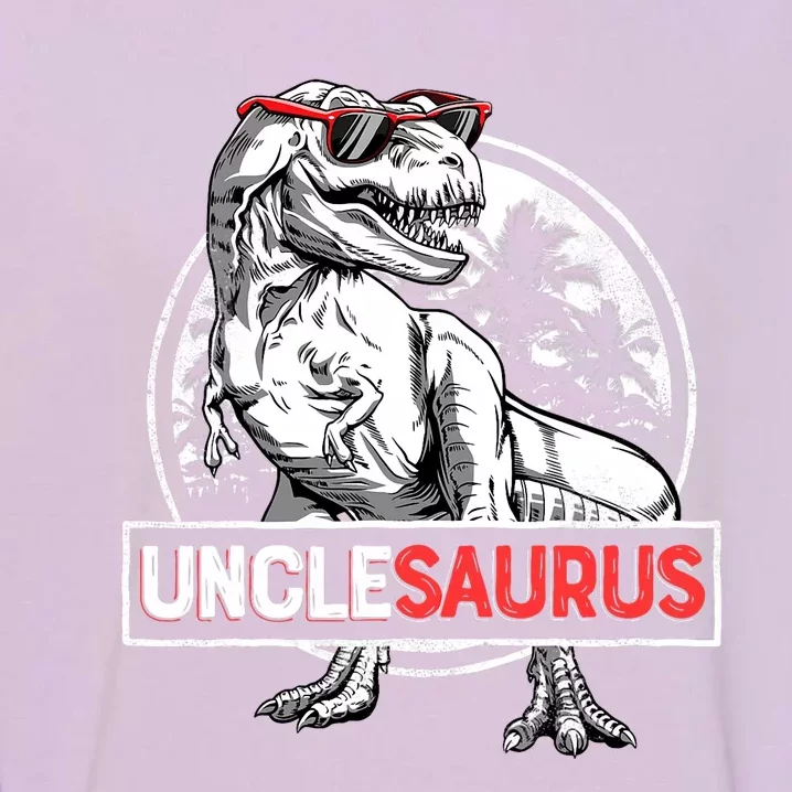 Unclesaurus T Rex Dinosaur Uncle Saurus Family Matching Garment-Dyed Sweatshirt