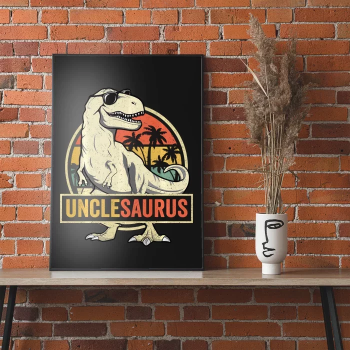 Unclesaurus T Rex Dinosaur Uncle Saurus Family Matching Long Sleeve Poster