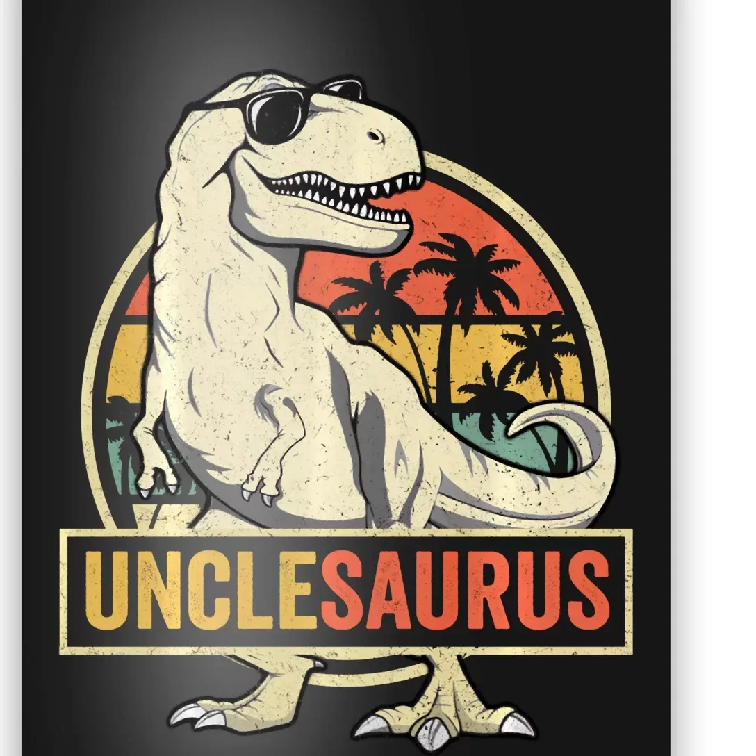 Unclesaurus T Rex Dinosaur Uncle Saurus Family Matching Long Sleeve Poster