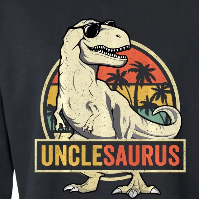 Unclesaurus T Rex Dinosaur Uncle Saurus Family Matching Long Sleeve Cropped Pullover Crew