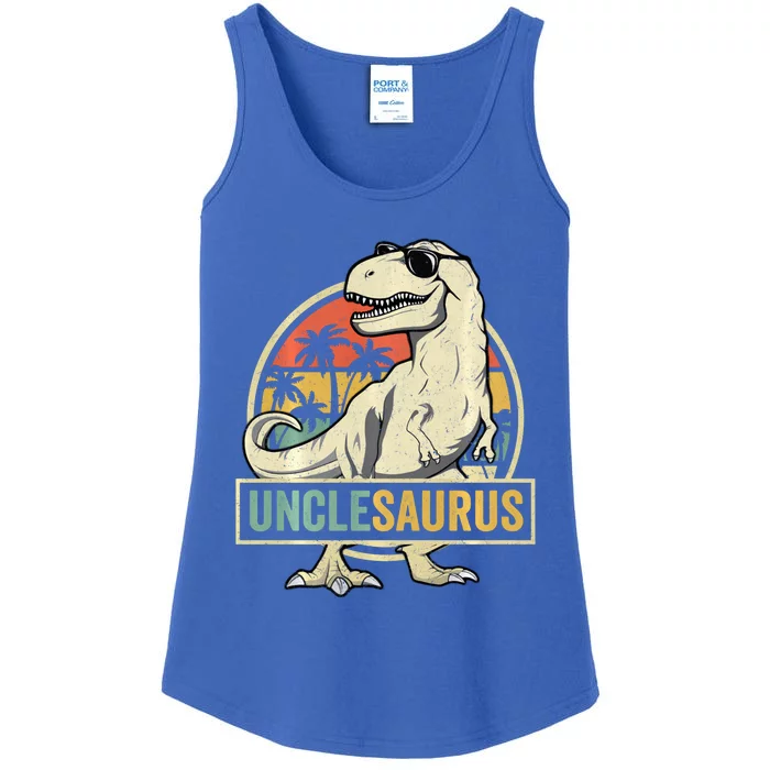 Unclesaurus T Rex Dinosaur Uncle Saurus Family Matching Long Sleeve Ladies Essential Tank