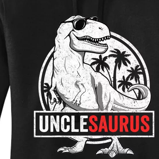 Unclesaurus T Rex Dinosaur Uncle Saurus Family Matching Women's Pullover Hoodie