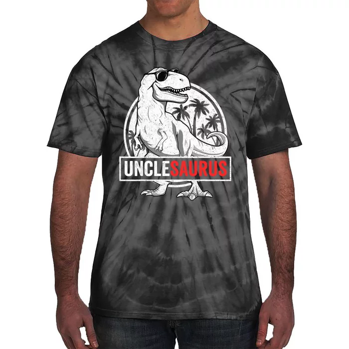 Unclesaurus T Rex Dinosaur Uncle Saurus Family Matching Tie-Dye T-Shirt