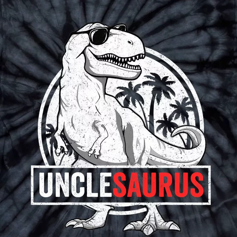 Unclesaurus T Rex Dinosaur Uncle Saurus Family Matching Tie-Dye T-Shirt