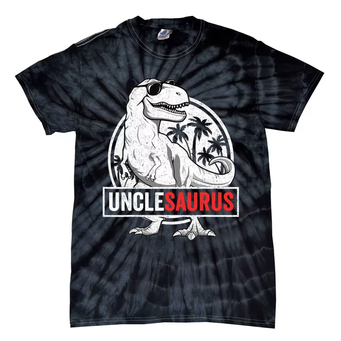 Unclesaurus T Rex Dinosaur Uncle Saurus Family Matching Tie-Dye T-Shirt