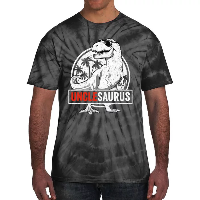 Unclesaurus T Rex Dinosaur Uncle Saurus Family Matching Tie-Dye T-Shirt