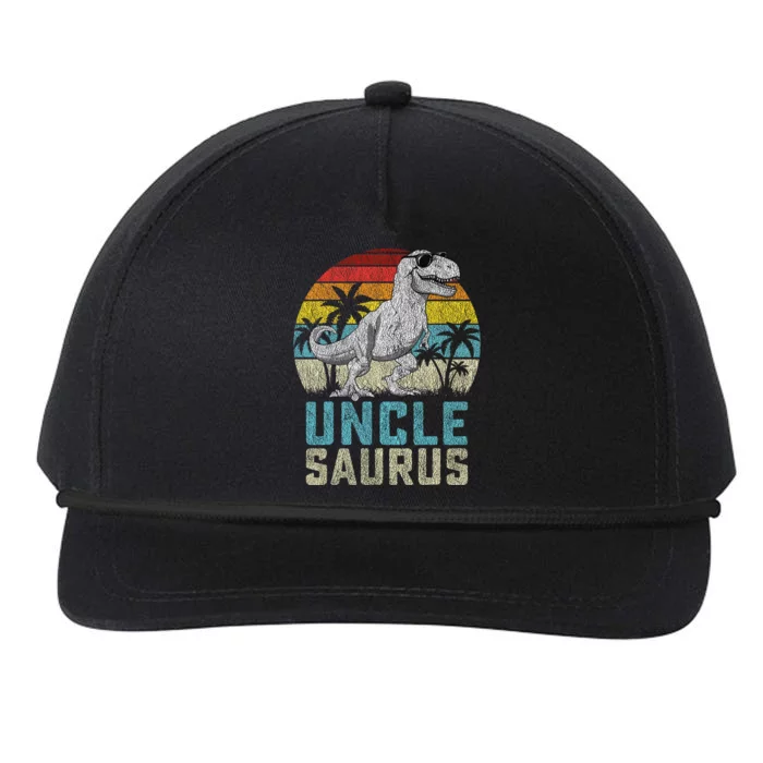 Unclesaurus T Rex Dinosaur Uncle Saurus FatherS Family Snapback Five-Panel Rope Hat