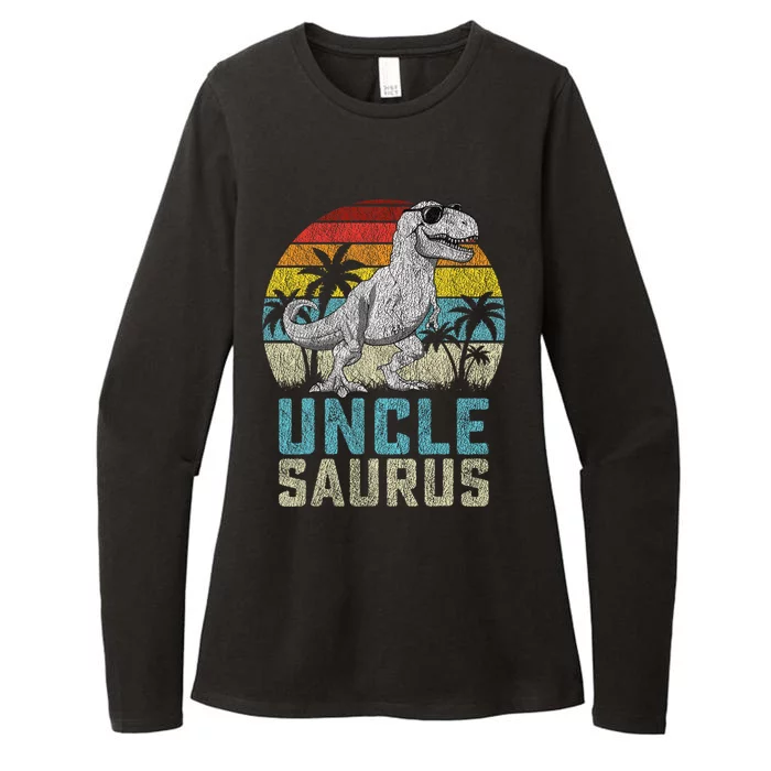 Unclesaurus T Rex Dinosaur Uncle Saurus FatherS Family Womens CVC Long Sleeve Shirt