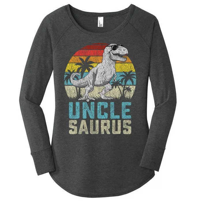 Unclesaurus T Rex Dinosaur Uncle Saurus FatherS Family Women's Perfect Tri Tunic Long Sleeve Shirt