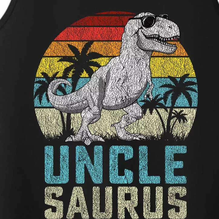 Unclesaurus T Rex Dinosaur Uncle Saurus FatherS Family Performance Tank