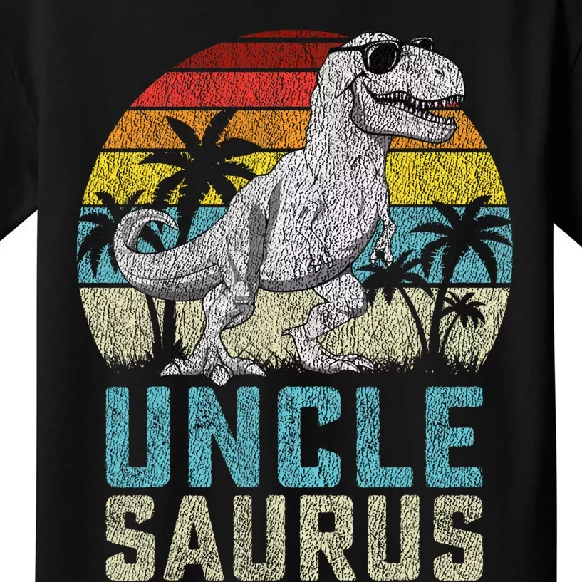 Unclesaurus T Rex Dinosaur Uncle Saurus FatherS Family Kids T-Shirt