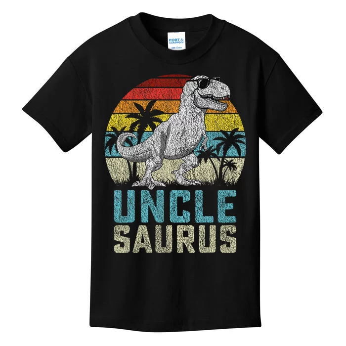 Unclesaurus T Rex Dinosaur Uncle Saurus FatherS Family Kids T-Shirt