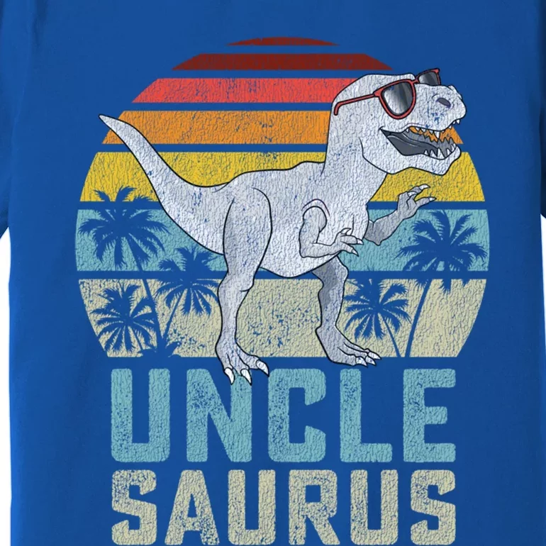 Unclesaurus T Rex Dinosaur Uncle Saurus Family Matching Funny Gift Premium T-Shirt