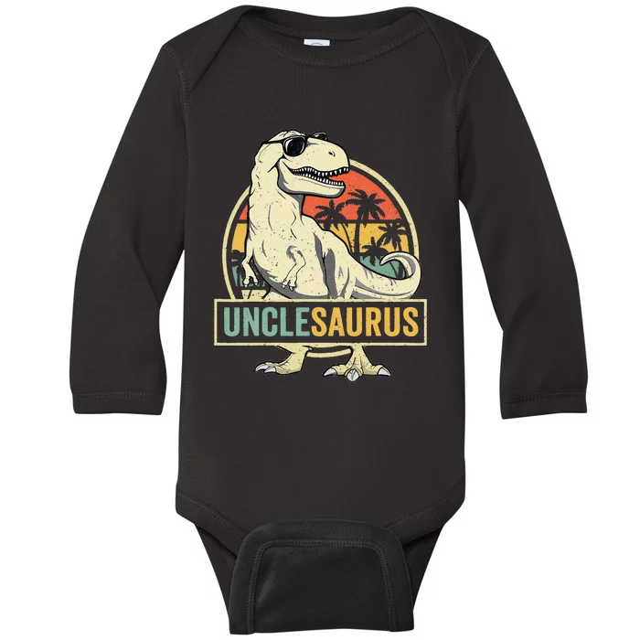 Unclesaurus T Rex Dinosaur Uncle Saurus Family Matching Baby Long Sleeve Bodysuit