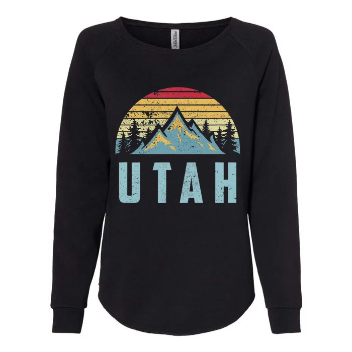 Utah Tee Retro Vintage Mountains Hiking Nature Womens California Wash Sweatshirt