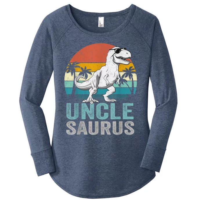 Unclesaurus T Rex Dinosaur Uncle Saurus Family Matching Women's Perfect Tri Tunic Long Sleeve Shirt