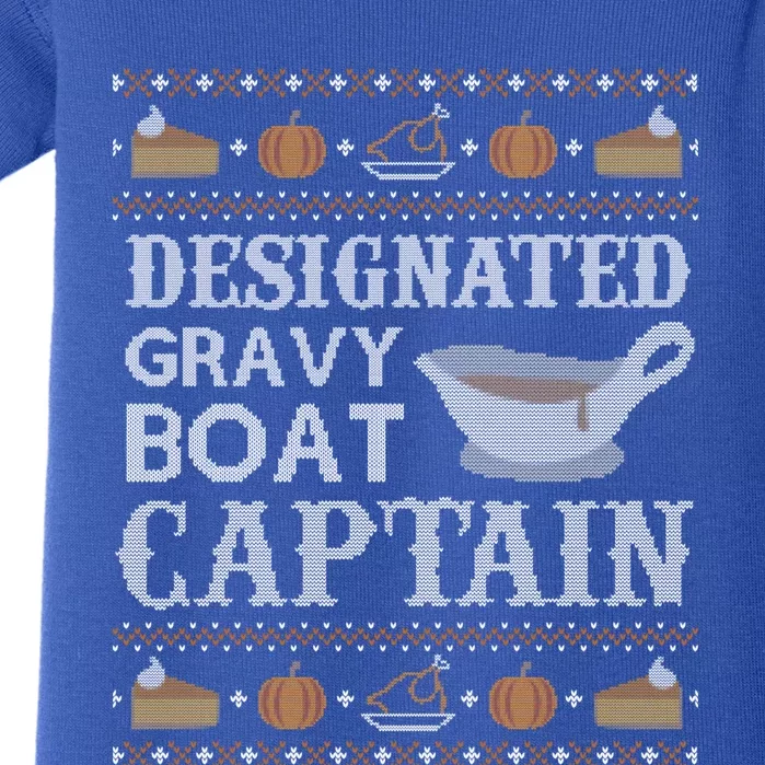 Ugly Thanksgiving Sweater Gravy Boat Captain Gift Baby Bodysuit