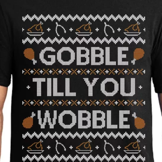 Ugly Thanksgiving Sweater Funny Gobble Wobble Sweatshirt Pajama Set