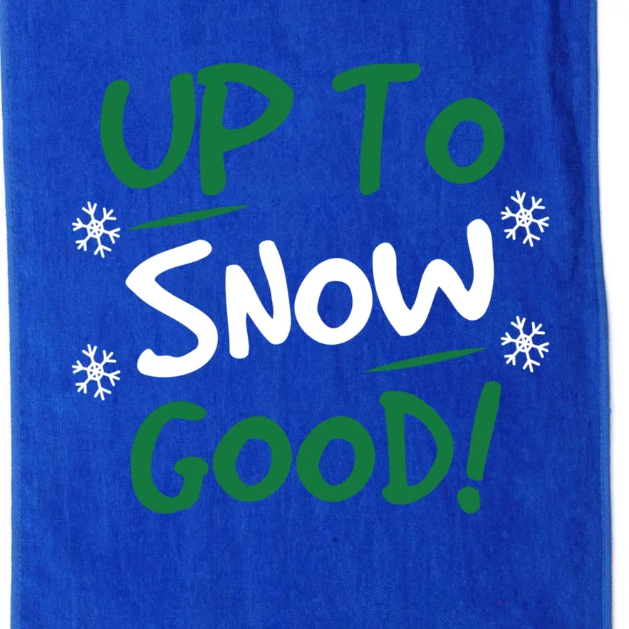 Up To Snow Good Funny Christmas Gift Platinum Collection Golf Towel