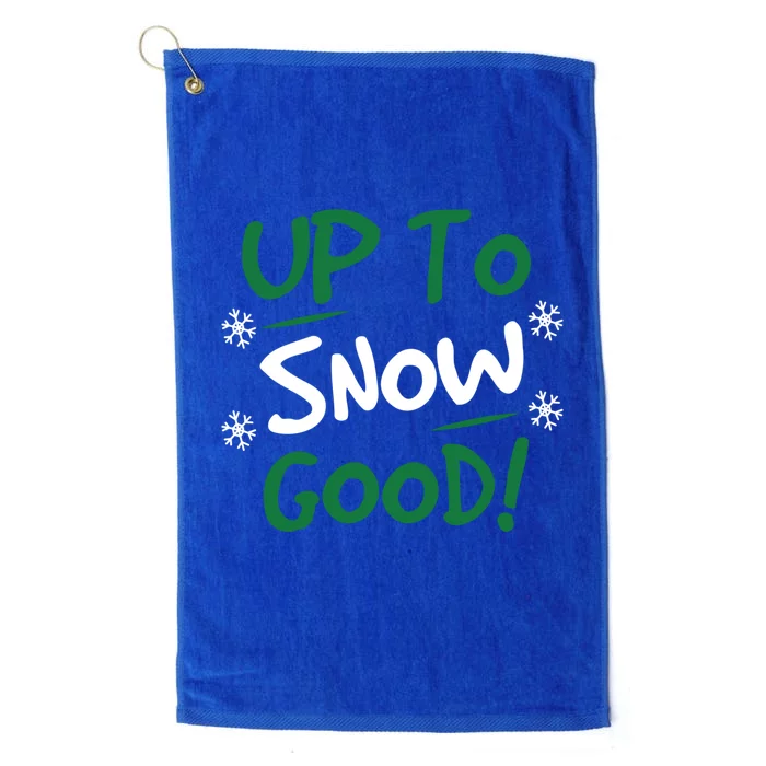 Up To Snow Good Funny Christmas Gift Platinum Collection Golf Towel