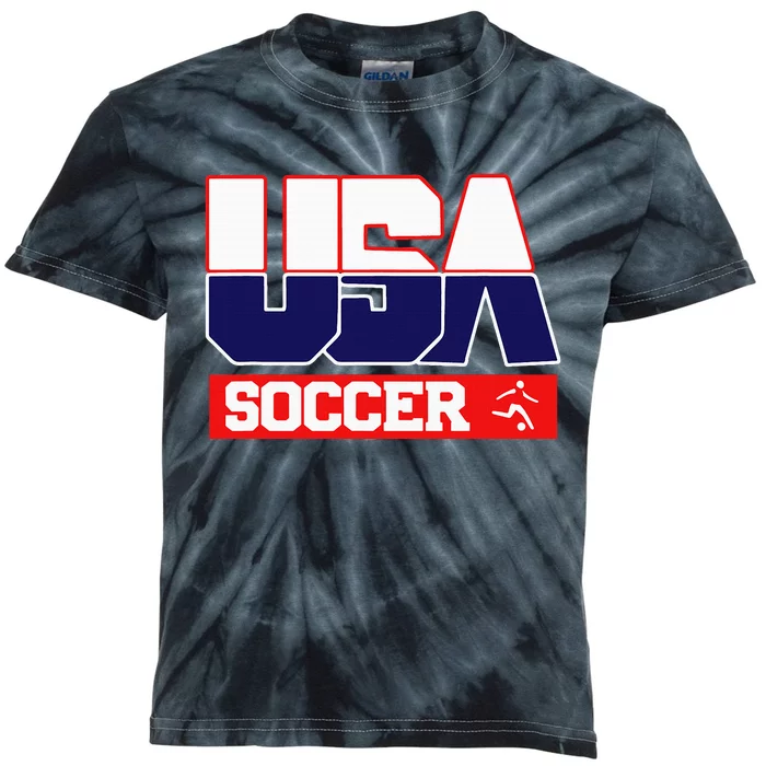 Usa Team Soccer American Kids Tie-Dye T-Shirt