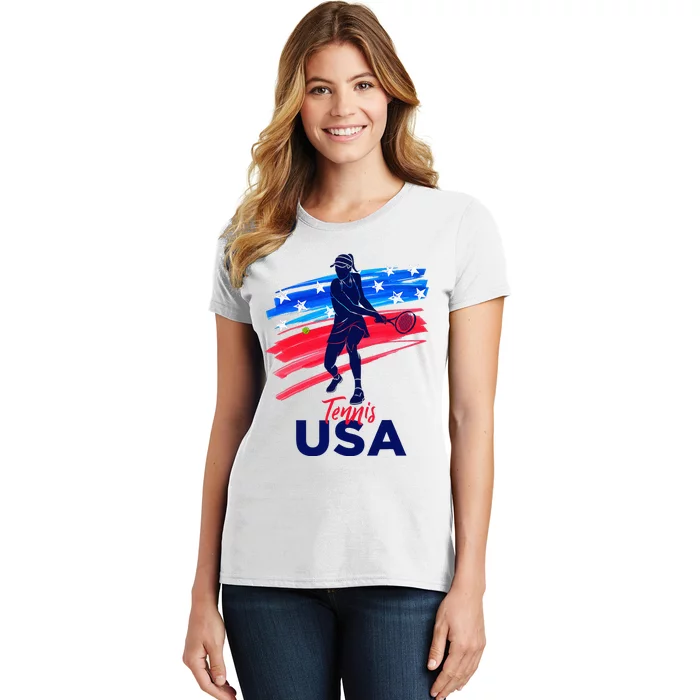 Usa Tennis Support Tennis Lover Women's T-Shirt