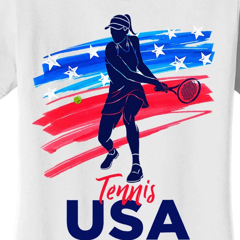 Usa Tennis Support Tennis Lover Women's T-Shirt