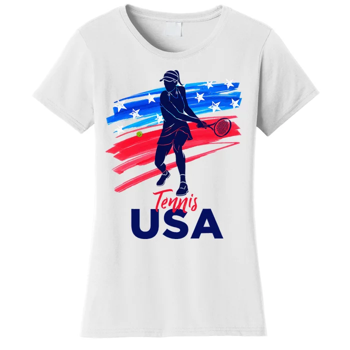 Usa Tennis Support Tennis Lover Women's T-Shirt