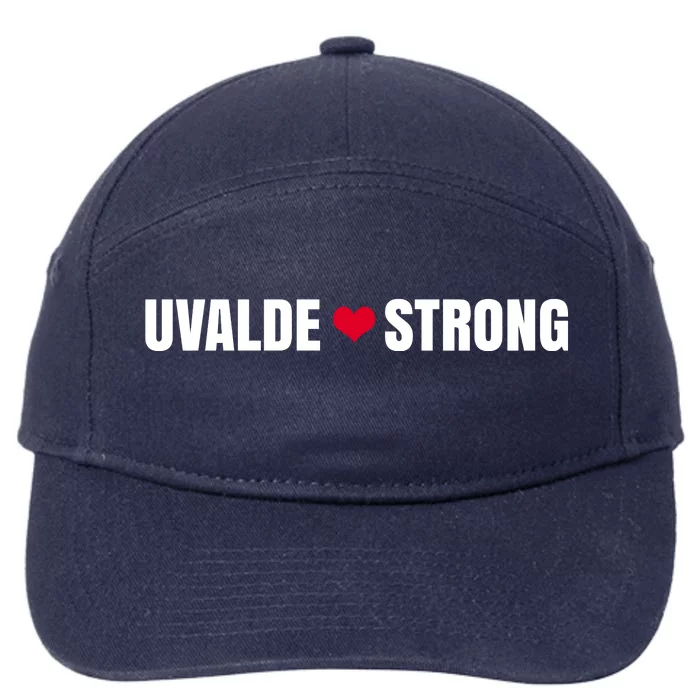 Uvalde Texas Strong Heart 7-Panel Snapback Hat