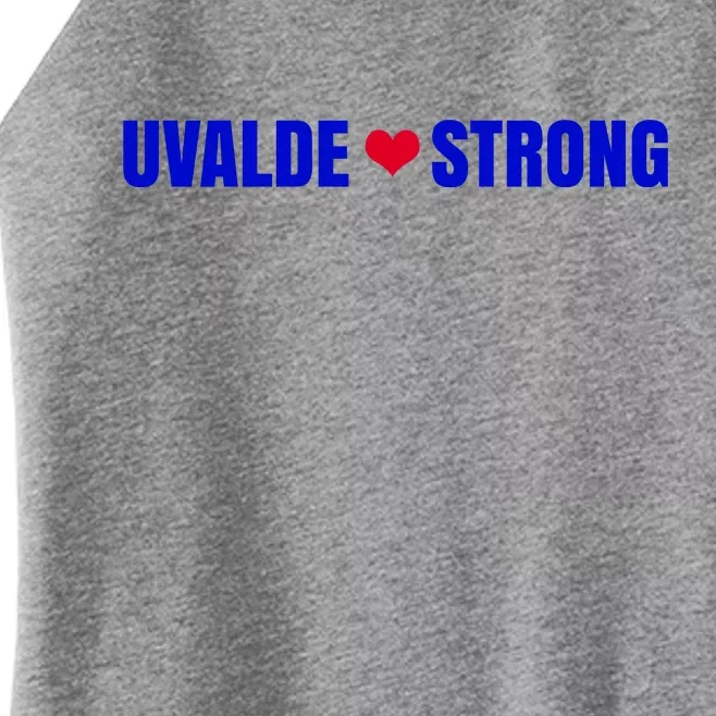 Uvalde Texas Strong Heart Women’s Perfect Tri Rocker Tank