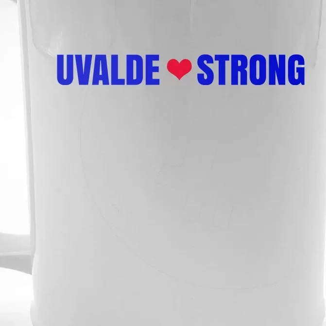 Uvalde Texas Strong Heart Front & Back Beer Stein