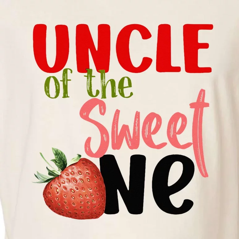 Uncle The Sweet One Strawberry Birthday Family Party Garment-Dyed Women's Muscle Tee