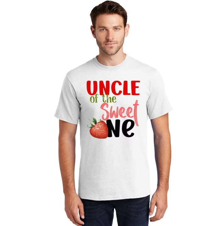 Uncle The Sweet One Strawberry Birthday Family Party Tall T-Shirt