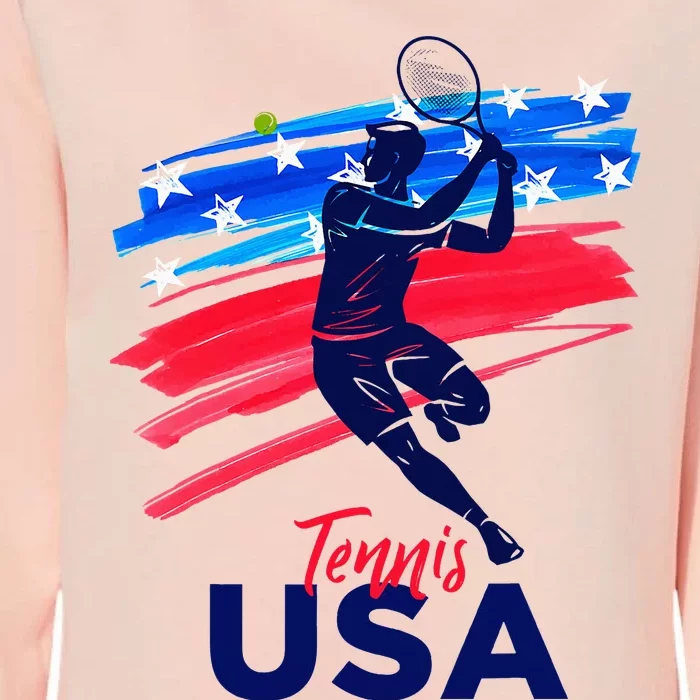 Usa Tennis Support The T.E.A.M. U.S.A Tennis Lover Womens California Wash Sweatshirt