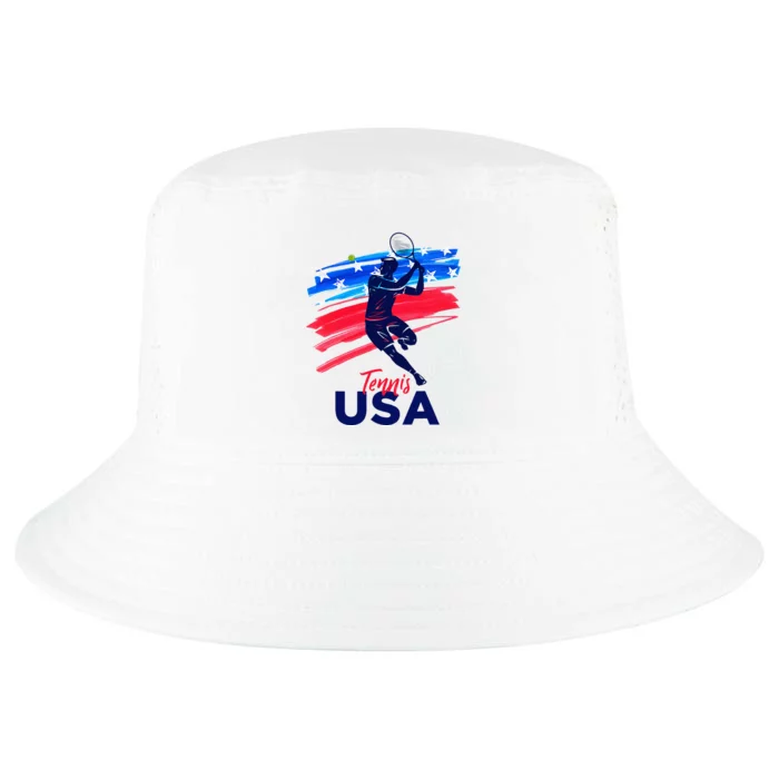 Usa Tennis Support The T.E.A.M. U.S.A Tennis Lover Cool Comfort Performance Bucket Hat