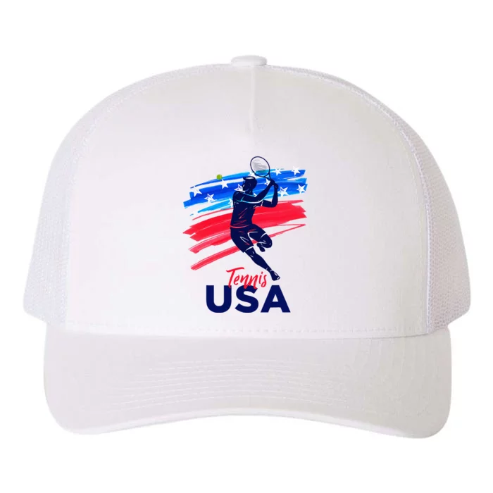 Usa Tennis Support The T.E.A.M. U.S.A Tennis Lover Yupoong Adult 5-Panel Trucker Hat