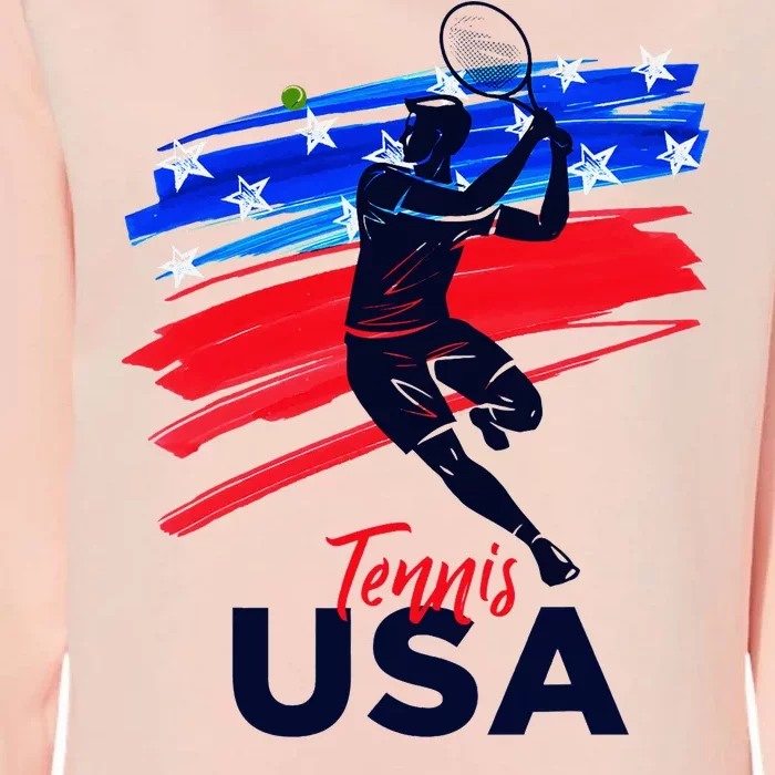 Usa Tennis Support The T.E.A.M U.S.A Tennis Lover Womens California Wash Sweatshirt