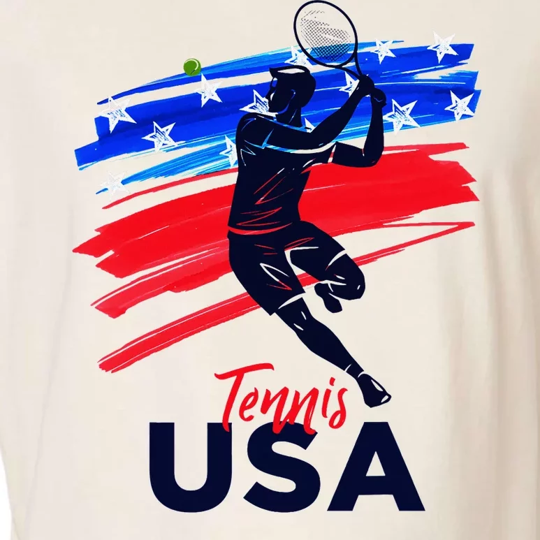 Usa Tennis Support The T.E.A.M U.S.A Tennis Lover Garment-Dyed Women's Muscle Tee