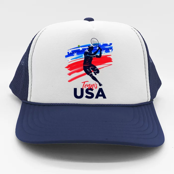 Usa Tennis Support The T.E.A.M U.S.A Tennis Lover Trucker Hat